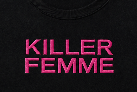 Embroidered Killer Femme Baby Tee