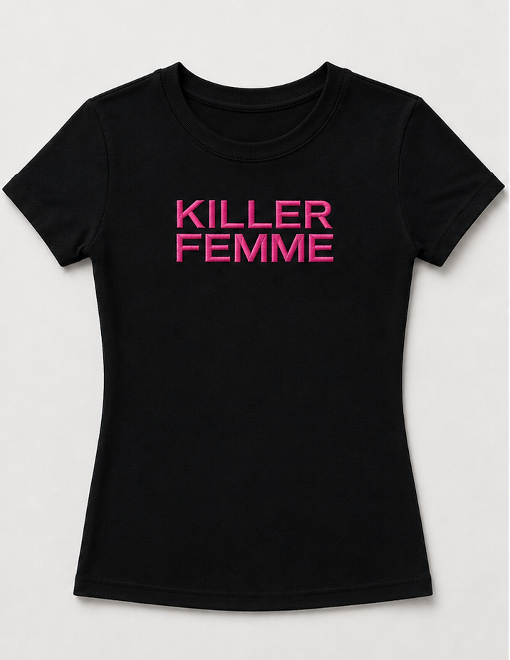Embroidered Killer Femme Baby Tee