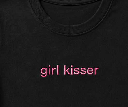 Embroidered Girl Kisser Baby Tee