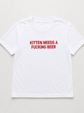 Embroidered Kitten Needs A Bee T-Shirt