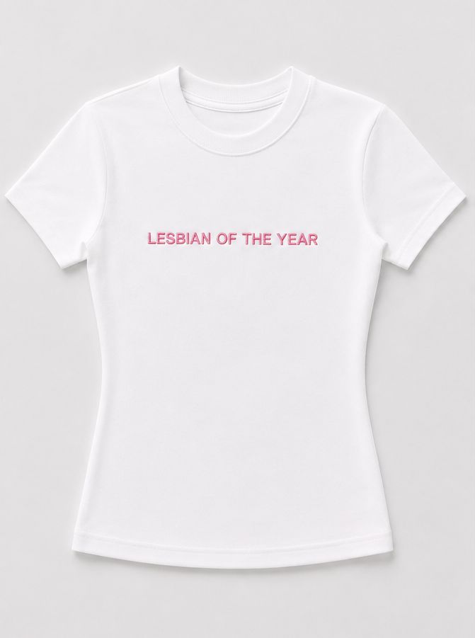 Embroidered Lesbian Of The Year Baby Tee
