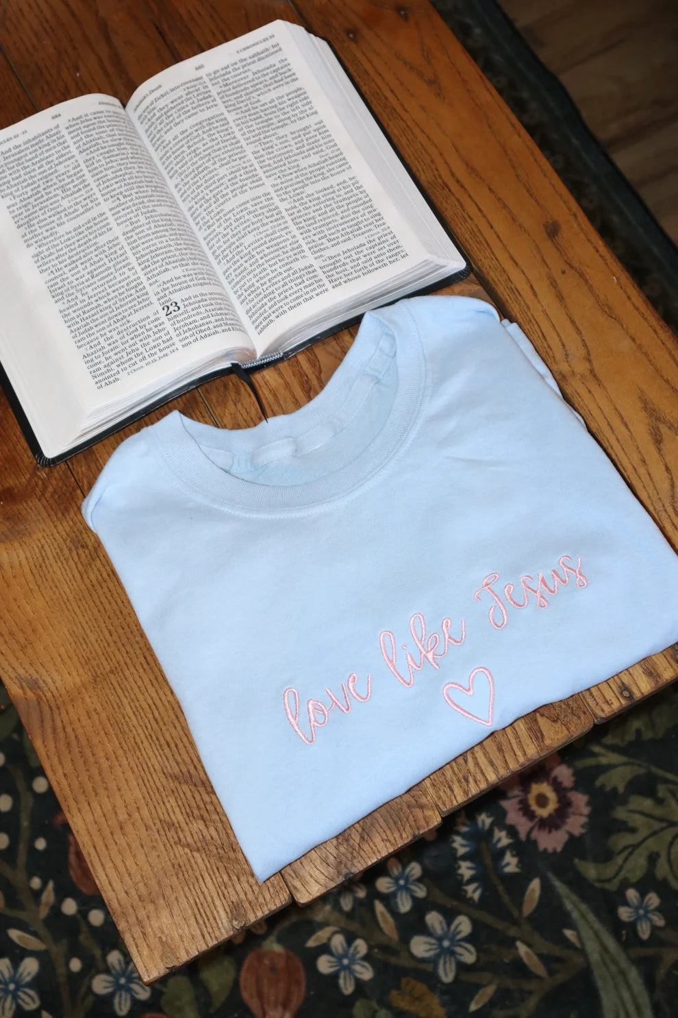 Embroidered Love Like Jesus T-Shirt
