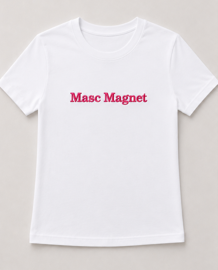 Embroidered Masc Magnet Baby Tee