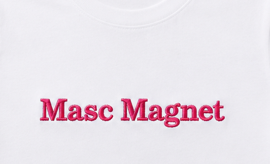 Embroidered Masc Magnet Baby Tee