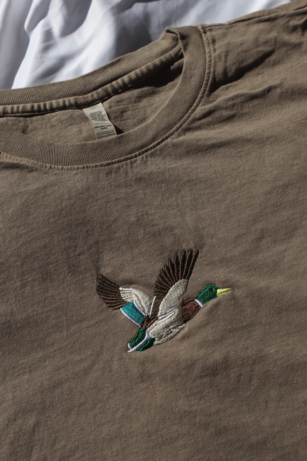 Embroidered Mallard Duck Cropped Tank Top