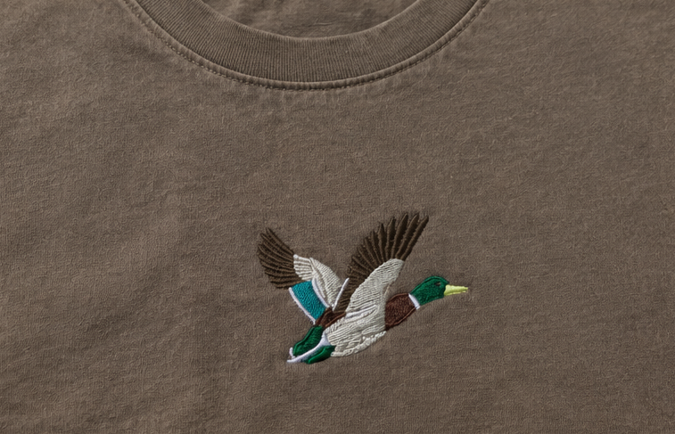Embroidered Mallard Duck Cropped Tank Top