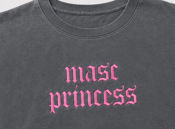 Embroidered Masc Princess Cropped Tank Top