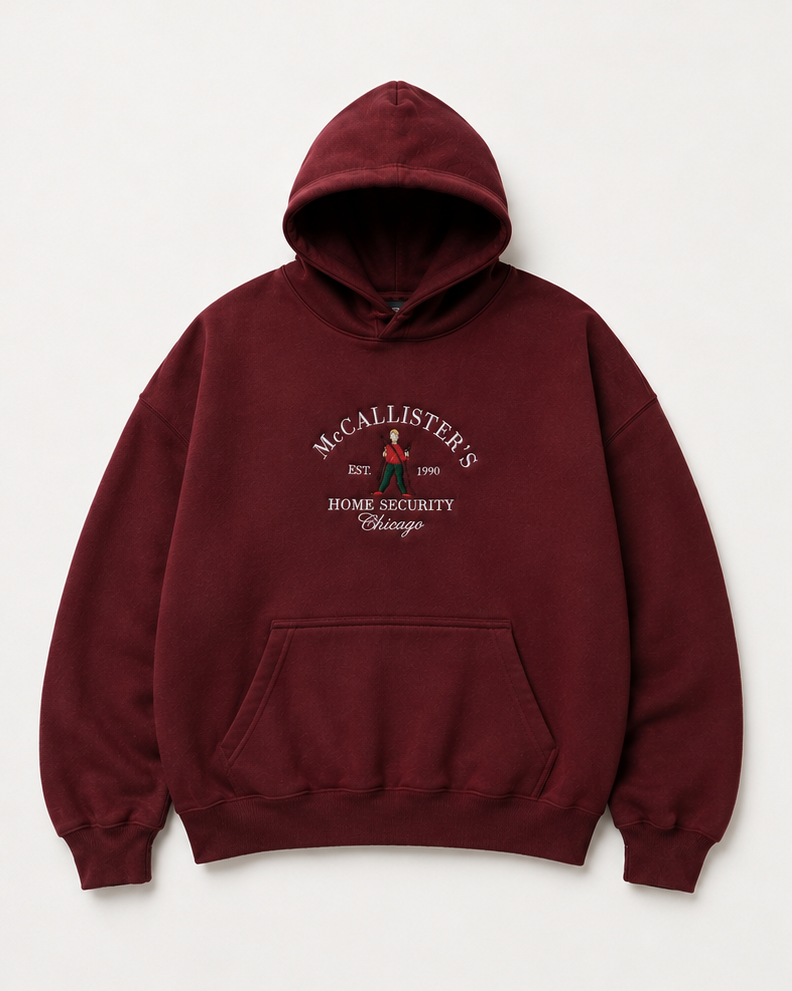Embroidered Christmas McCallister’s Home Security Crewneck or Hoodie