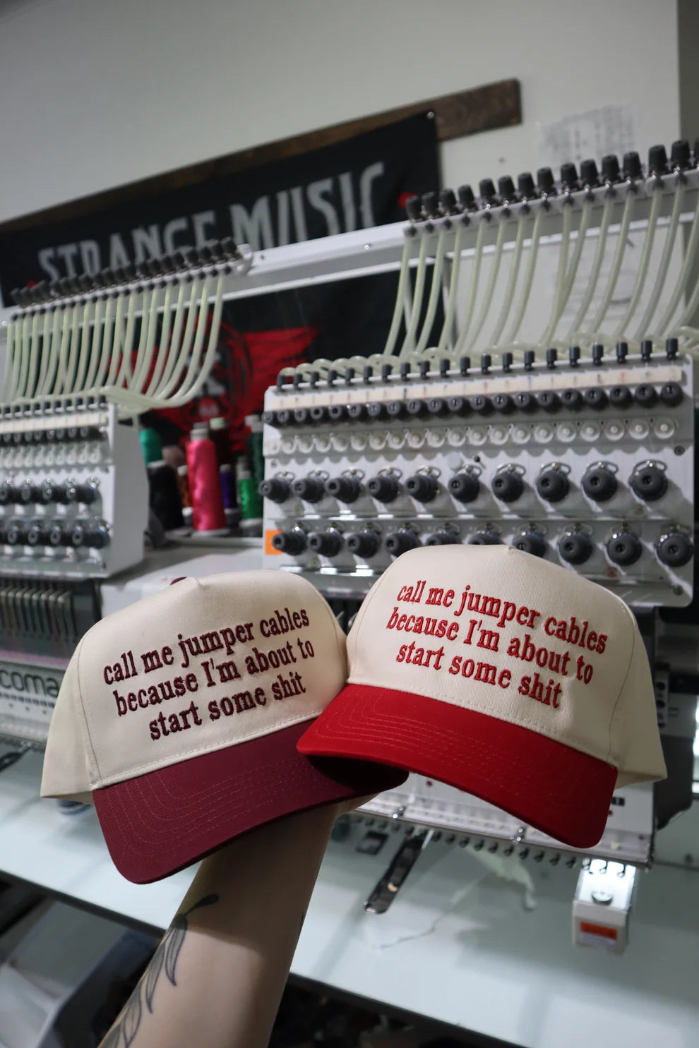 Embroidered Call Me Jumper Cables Baseball Cap