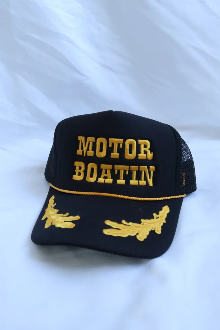 Embroidered Motor Boatin Trucker Hat
