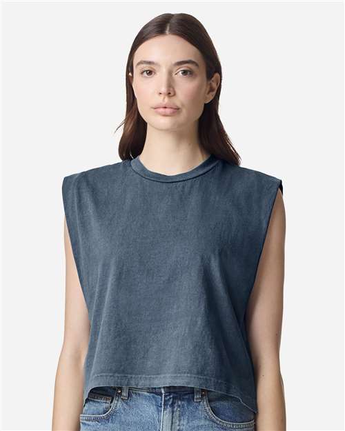 Embroidered Cowboy Cropped Tank Top