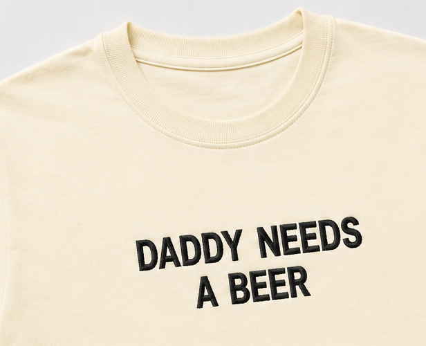 Embroidered Daddy Needs A Bee T-Shirt