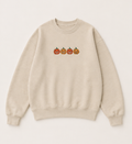 Embroidered Halloween Four Pumpkins Crewneck or Hoodie