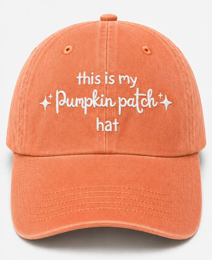 Embroidered This Is My Pumpkin Patch Hat