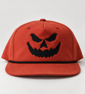 Embroidered Halloween Pumpkin Face Snapback Cap