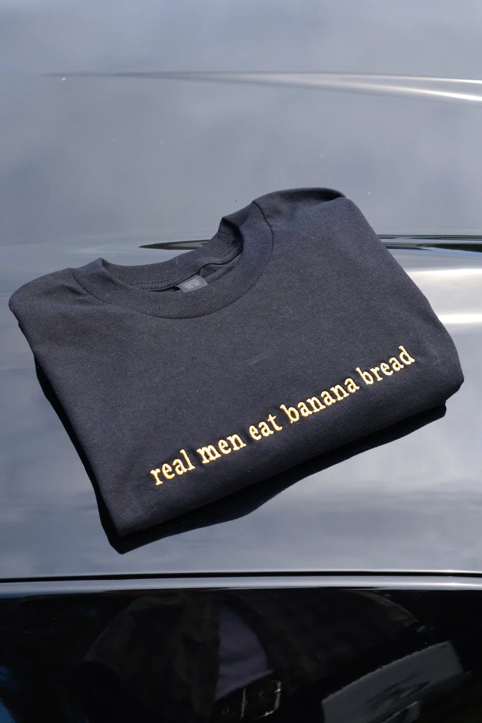 Embroidered Real Men Eat Banana Bread T-Shirt