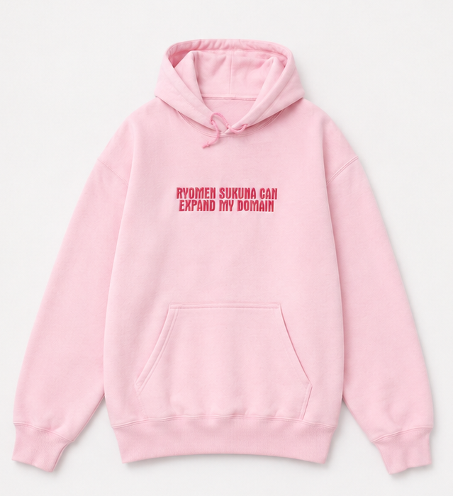 Embroidered Ryomen Sukuna Can Expand My Domain Crewneck or Hoodie