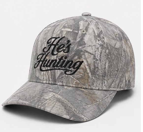 He's Hunting Camo Snapback Hat
