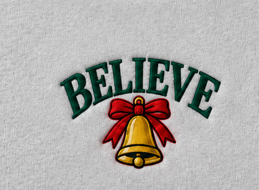 Embroidered Christmas Believe Crewneck or Hoodie