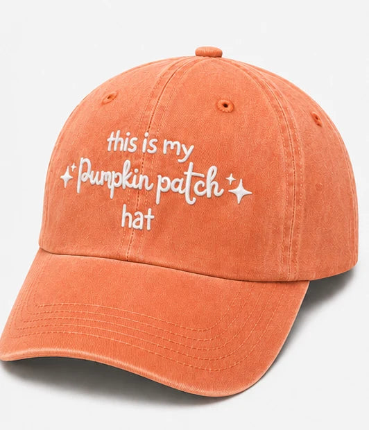 Embroidered This Is My Pumpkin Patch Hat