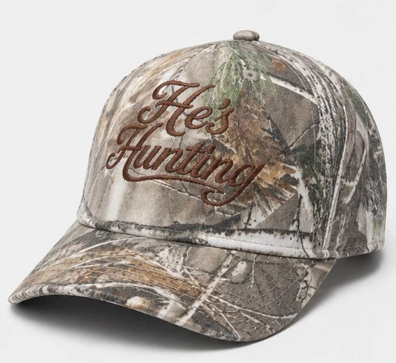 He's Hunting Camo Snapback Hat