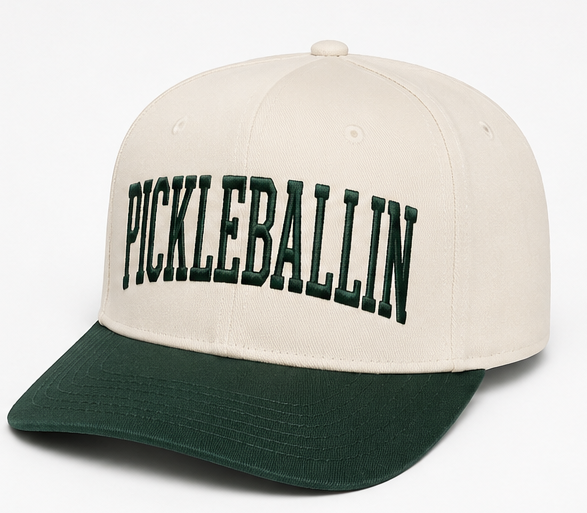 Embroidered Pickleballin' Baseball Cap