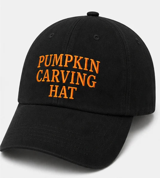 Embroidered Pumpkin Carving Hat Baseball Cap