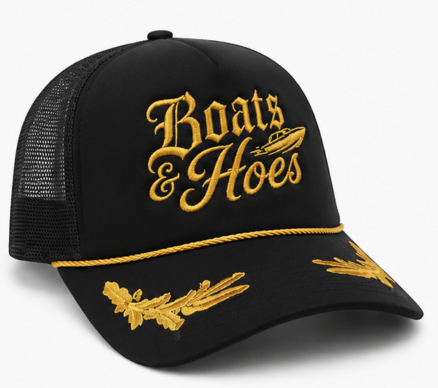 Embroidered Boats and Ho Trucker Hat