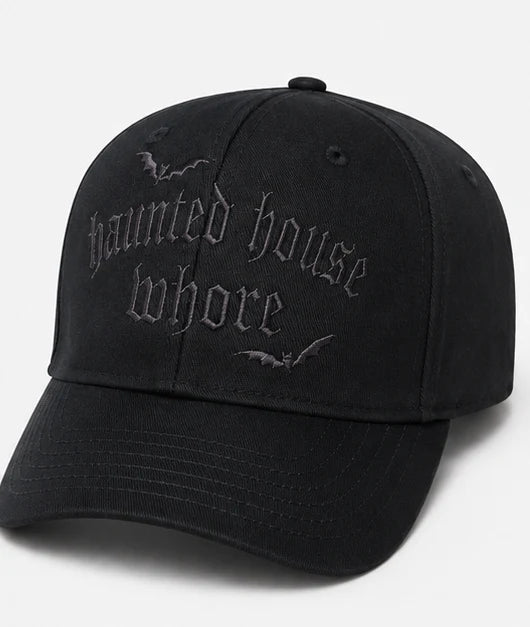Embroidered Haunted House Who Baseball Cap