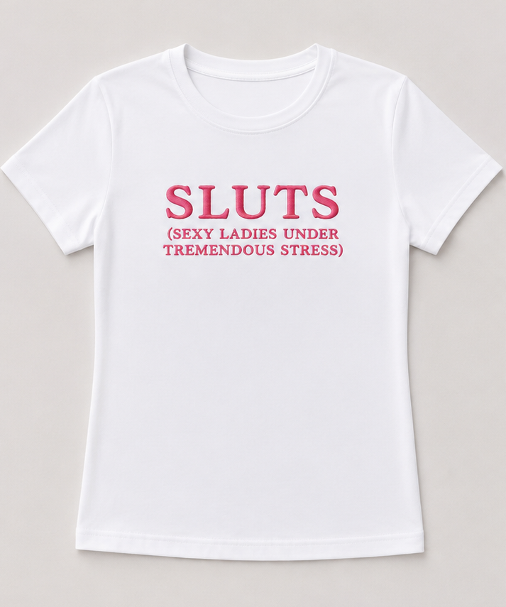 Embroidered Ladies Under Tremendous Stress Baby Tee