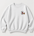 Embroidered Christmas Snowman Face Crewneck or Hoodie