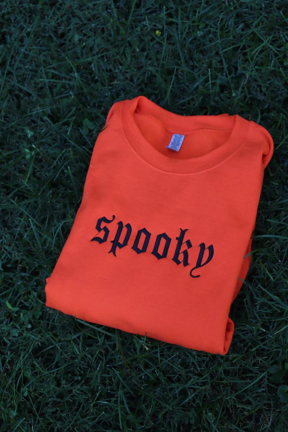 Embroidered Halloween Spooky Crewneck or Hoodie