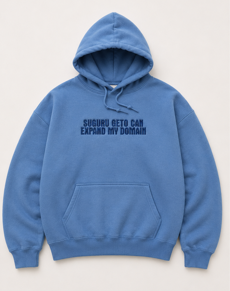 Embroidered Suguru Geto Can Expand My Domain Crewneck or Hoodie