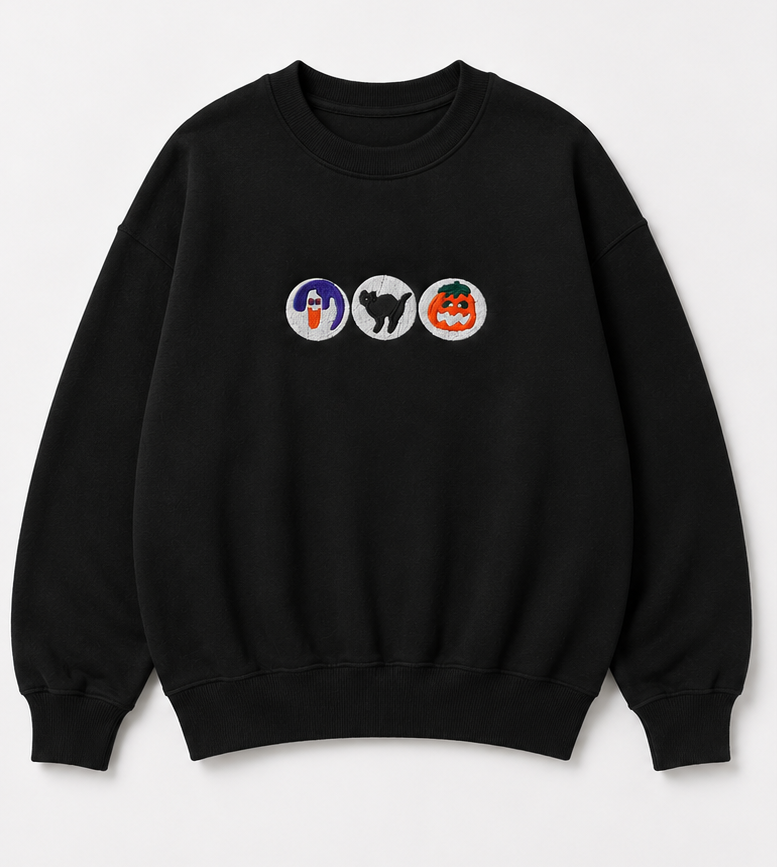 Embroidered Halloween Sugar Cookies Crewneck or Hoodie