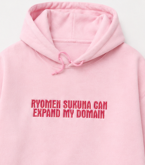 Embroidered Ryomen Sukuna Can Expand My Domain Crewneck or Hoodie