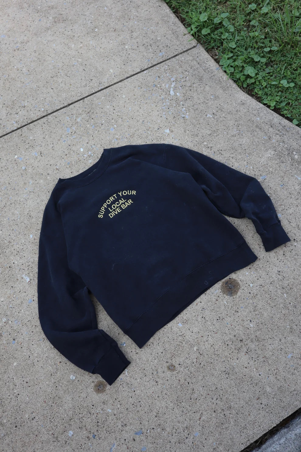 Embroidered Support Your Local Dive Bar Crewneck or Hoodie