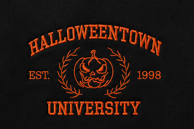 Embroidered Halloweentown University Crewneck or Hoodie