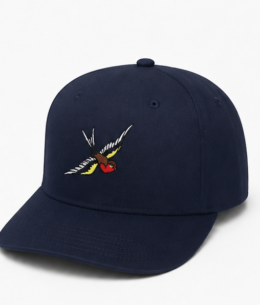 Embroidered American Traditional Swallow Bird Baseball Cap