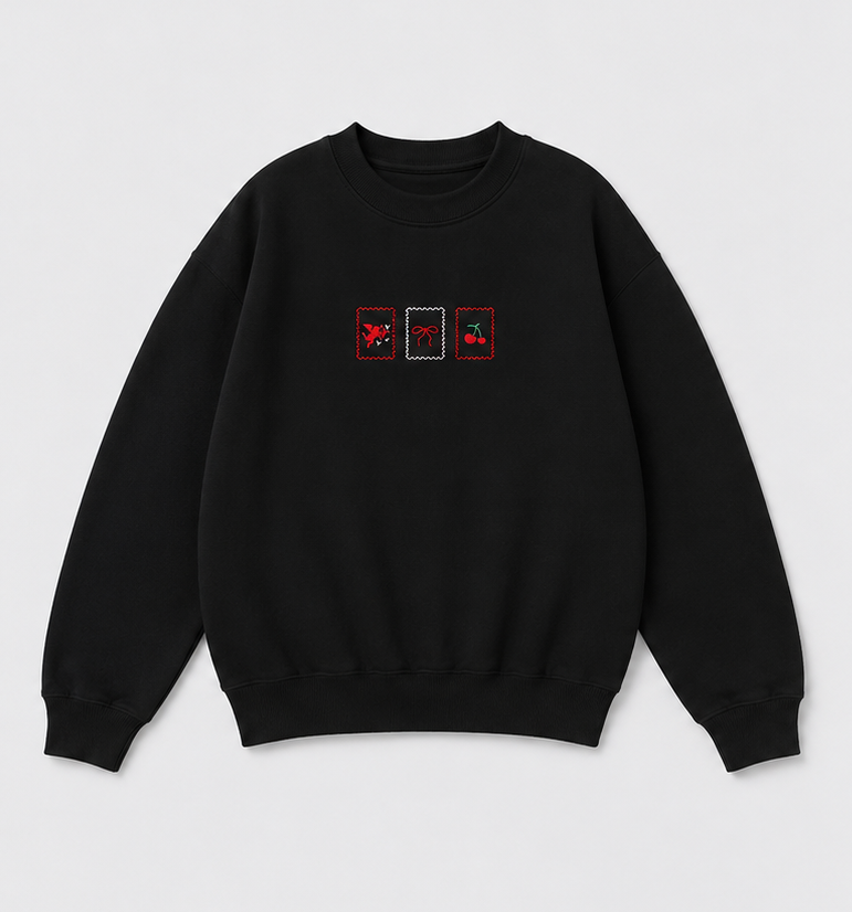 Embroidered Valentine's Day Postage Crewneck or Hoodie