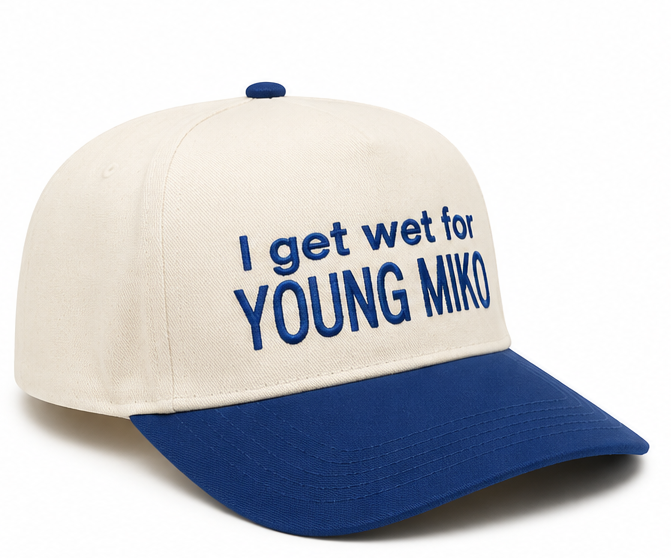 Embroidered I Get Wet For Young Miko Baseball Cap