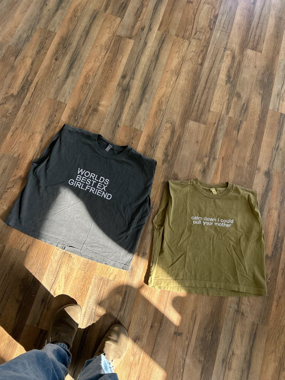 Embroidered Worlds Best Ex Girlfriend Cropped Tank Top