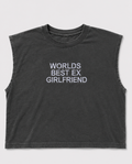 Embroidered Worlds Best Ex Girlfriend Cropped Tank Top