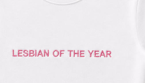 Embroidered Lesbian Of The Year Baby Tee