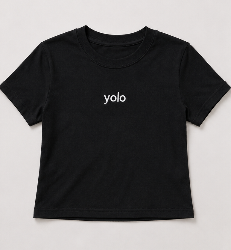 Embroidered Yolo Baby Tee
