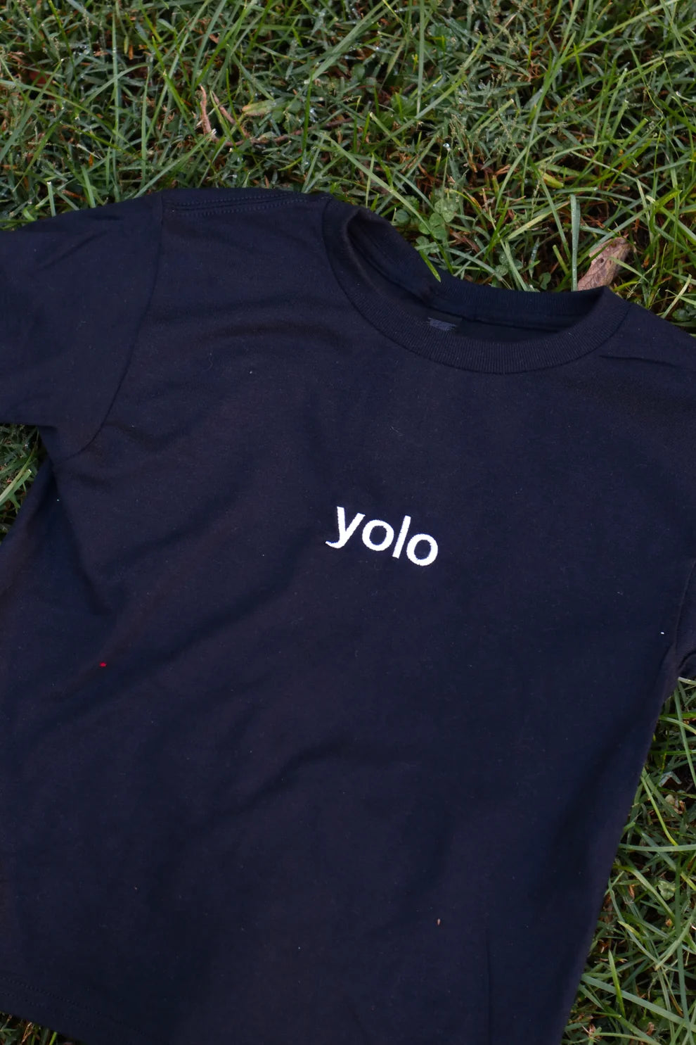 Embroidered Yolo Baby Tee