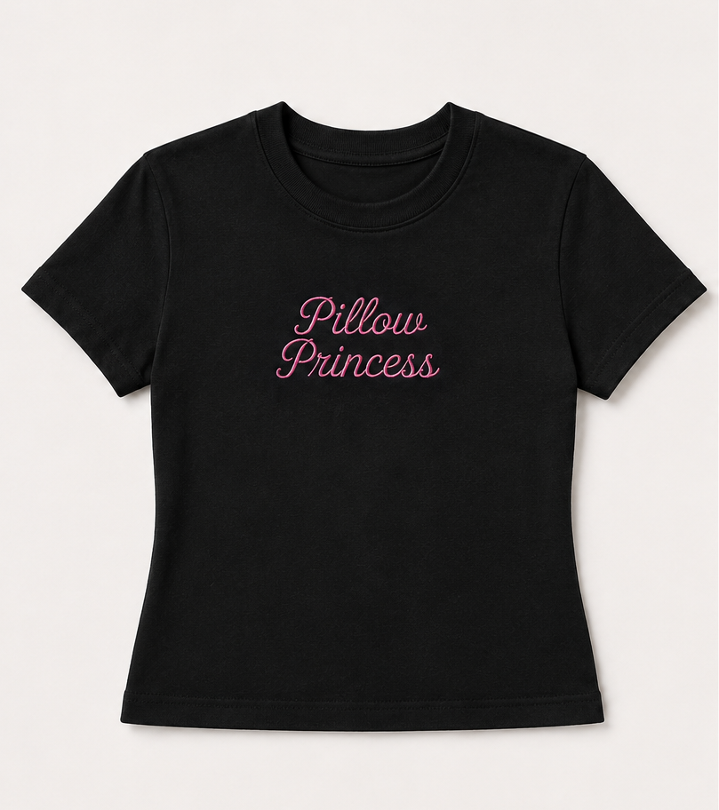 Embroidered Pillow Princess Baby Tee